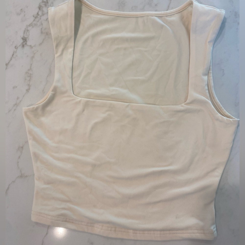 SHEIN Cream Sleeveless Top